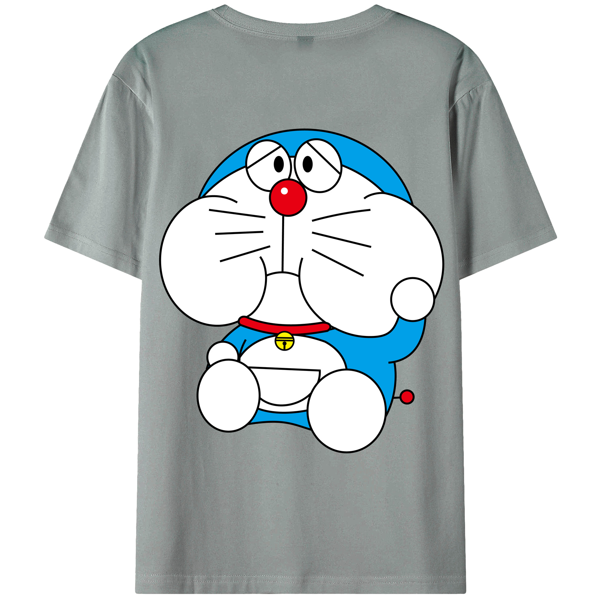 （画像用） ドラえもん Doraemon 綿100％ メンズ半袖Tシャツ（バックプリント） 通気性